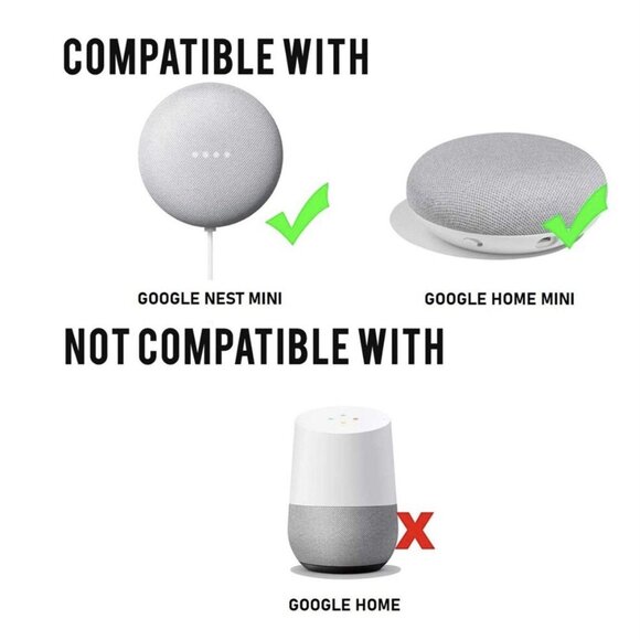 Wasserstein AC Outlet Mount for Google Nest Mini and Google Home Mini White - Picture 3 of 6